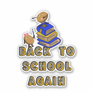 Niedliche Kekse zurück in die Schule Aufkleber