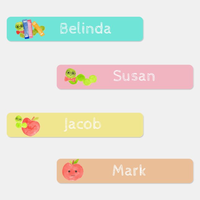 Niedliche Kennzeichnung von Schulkindern Etiketten (Gruppe)