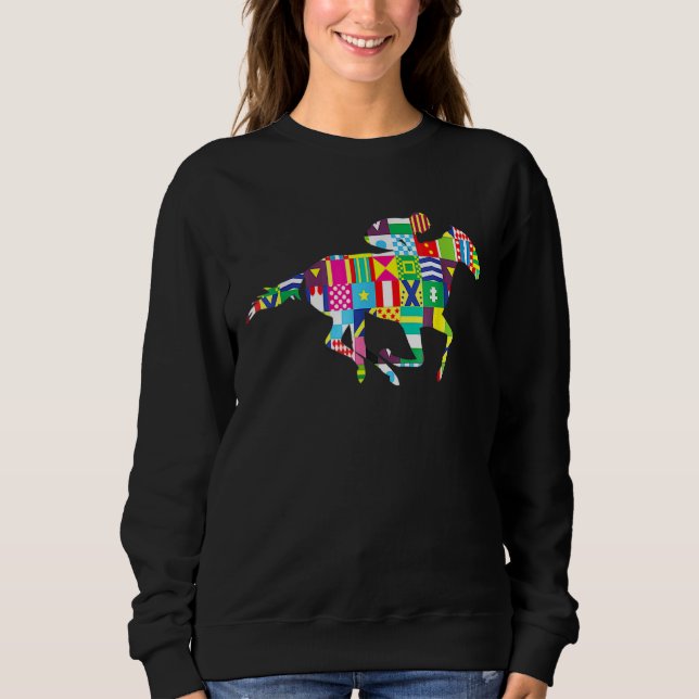 Niedliche Kentucky Pferderennseide Sweatshirt (Vorderseite)