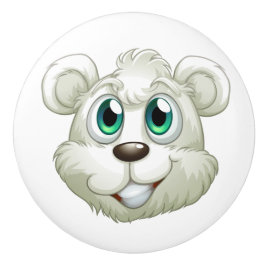 Niedliche Keramik der Polarbären Keramikknauf