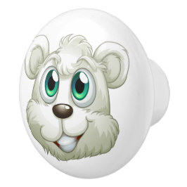 Niedliche Keramik der Polarbären Keramikknauf