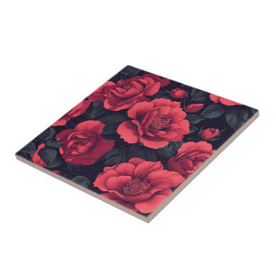 Niedliche Keramik mit Vintager Rose für Wellness-C Fliese