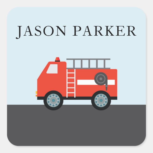 Niedliche Kids Freibord-Aufkleber Quadratischer Aufkleber (Vorderseite)