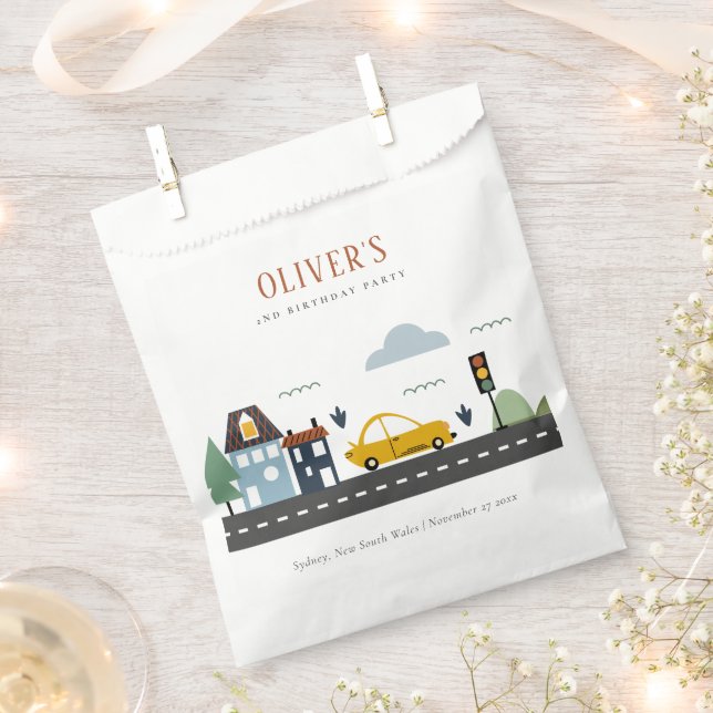 Niedliche Kids - Stadtautos für alle Altersgruppen Geschenktütchen (Ausgeschnitten)