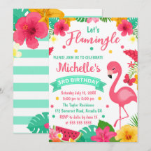 Niedliche Kids Tropical Flamingo Sommer Geburtstag