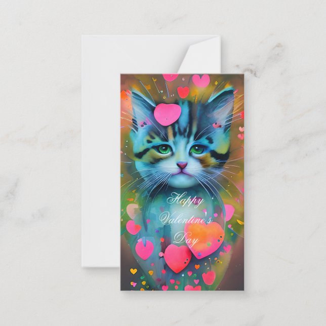 Niedliche Kids valentine Mitteilungskarte (Vorderseite)