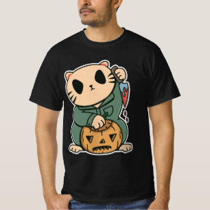 Niedliche Killerkatze mit Kürbis - Spookes Hallowe T-Shirt