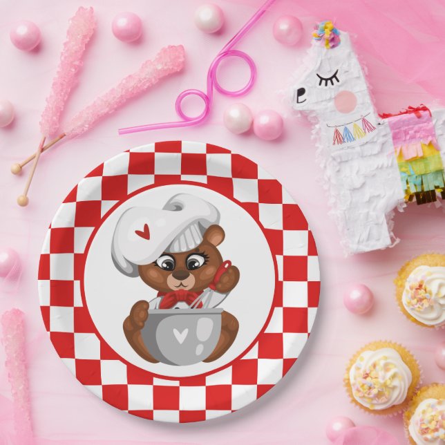 niedliche Kinder backen Party  Pappteller (Party)