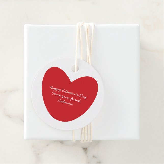 Niedliche Kinder des roten Herzens Geschenkanhänger (Beispiel)