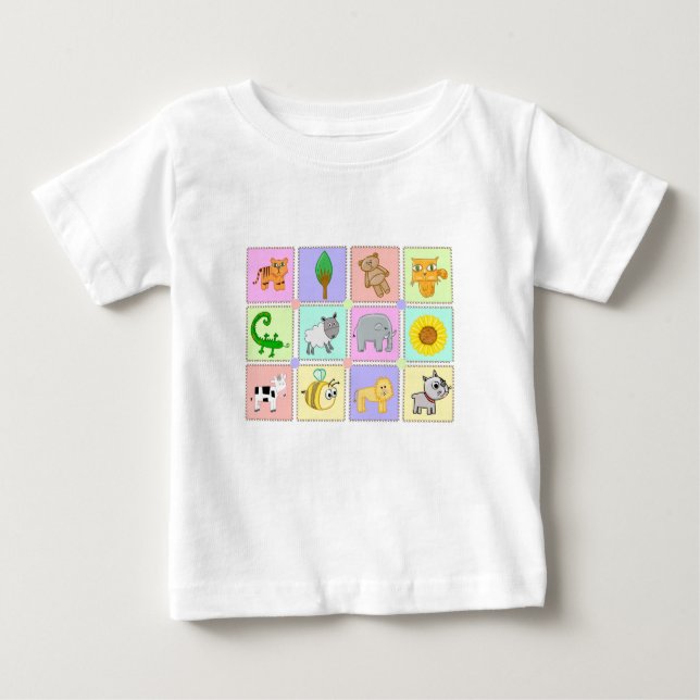 Niedliche Kinder, die Bienenhunde-Elefantenschafe  Baby T-shirt (Vorderseite)