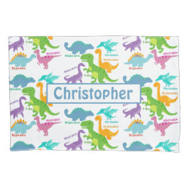 Niedliche Kinder Dinosaurier und Namen Kissenbezug