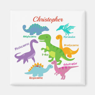 Niedliche Kinder Dinosauriernamen Personalisiert Magnet