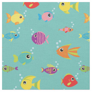 Niedliche Kinder Fisch Baby Kinderzimmer Tropische Stoff