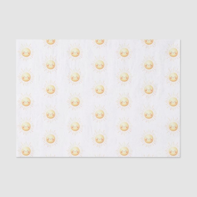 Niedliche Kinder Gelbsonne, 10lb Gewebepapier, wei Seidenpapier (Vorderseite)