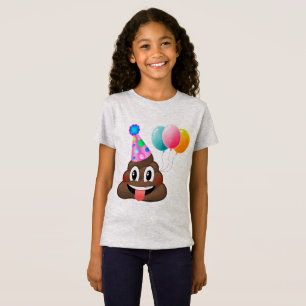 Niedliche Kinder kacken Emoji Geburtstags-T - T-Shirt