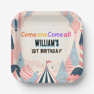 niedliche Kinder Karneval Circus Show 1. Geburtsta Pappteller