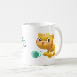 Niedliche Kinder Katze und Garn Bibel Kaffeetasse