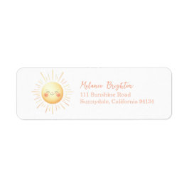 Niedliche Kinder Lächeln Wasserfarbe Sonne Rücksen