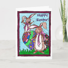 Niedliche Kinder Ostern Bunny Ostereier Feiertagskarte