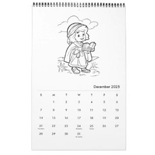 Niedliche Kinder Religiöser Farbkalender Kalender