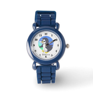 niedliche Kinder unisex Pinguin-Liebhaber fügen Na Armbanduhr