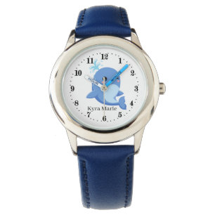 niedliche Kinder unisex Wal hinzufügen Name Watch Armbanduhr