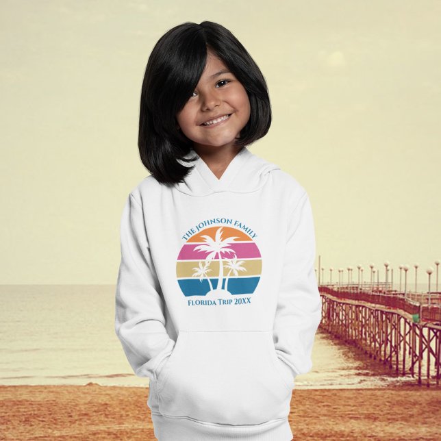 Niedliche Kinder von Custom Beach Trip Palm Tree Hoodie (Von Creator hochgeladen)