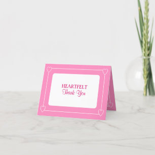 Niedliche Kinderdusche Einfach Rosa Dankeschön Kar Dankeskarte