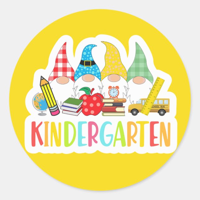 Niedliche Kindergärtnerbücher für Kindergärten Runder Aufkleber (Vorderseite)