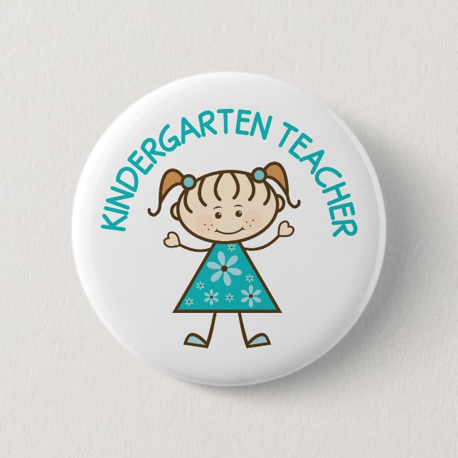 Niedliche Kindergärtnerin Button (Vorderseite)