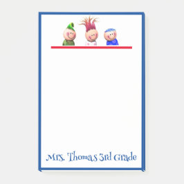 Niedliche Kinderhochschule - Hinweise Post-it Klebezettel