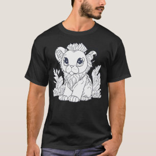 Niedliche Kinderlilionenfarben buchen Kinder mit s T-Shirt