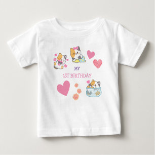 Niedliche Kindermädchen Geburtstag Baby T-shirt
