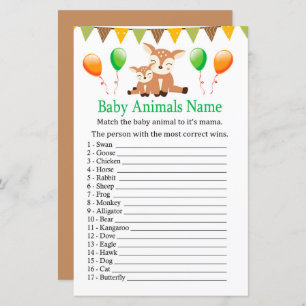 Niedliche Kindertiere Name Game
