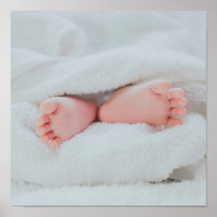 Niedliche Kinderzehen und Füße Poster