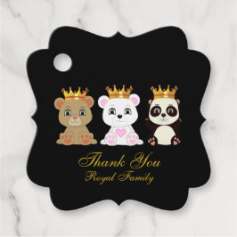 Niedliche King Bears Vielen Dank an Black Geschenkanhänger