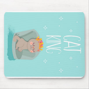 Niedliche King Cat, Niedliches Kittengeschenk, Cat Mousepad