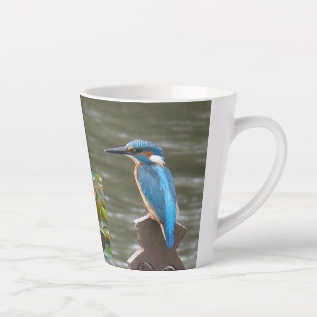 Niedliche Kingfisher Latte Tasse (Rechts)