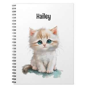 Niedliche Kitte mit Blue Eyes Notebook Notizblock