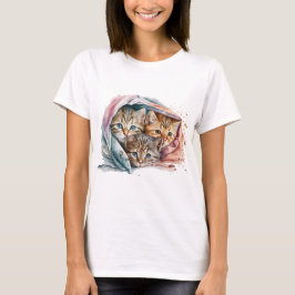 NIEDLICHE KITTEN UNTER PASTEL BLANKETS T-Shirt