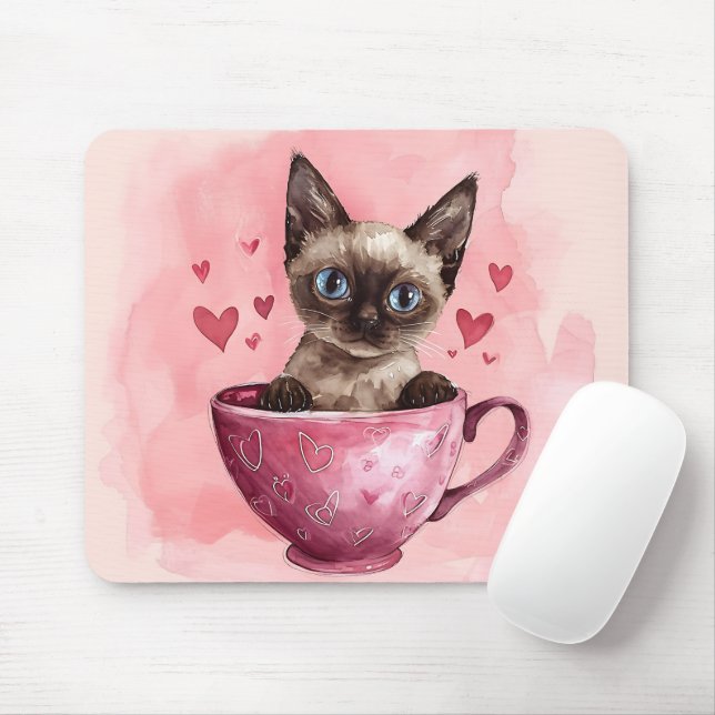 NIEDLICHE KITTENKATZE IM VALENTINSTAG MOUSEPAD (Mit Mouse)