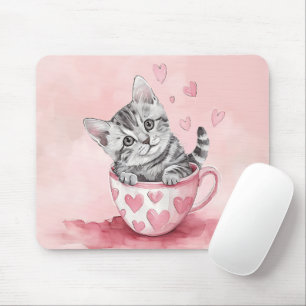 NIEDLICHE KITTENKATZE IM VALENTINSTAG MOUSEPAD