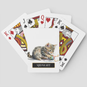 Niedliche Kittenspiele mit Garn personalisieren Spielkarten
