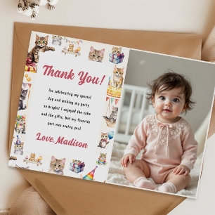 Niedliche Kitty Cat Geburtstagszeit Party Einladun Einladung