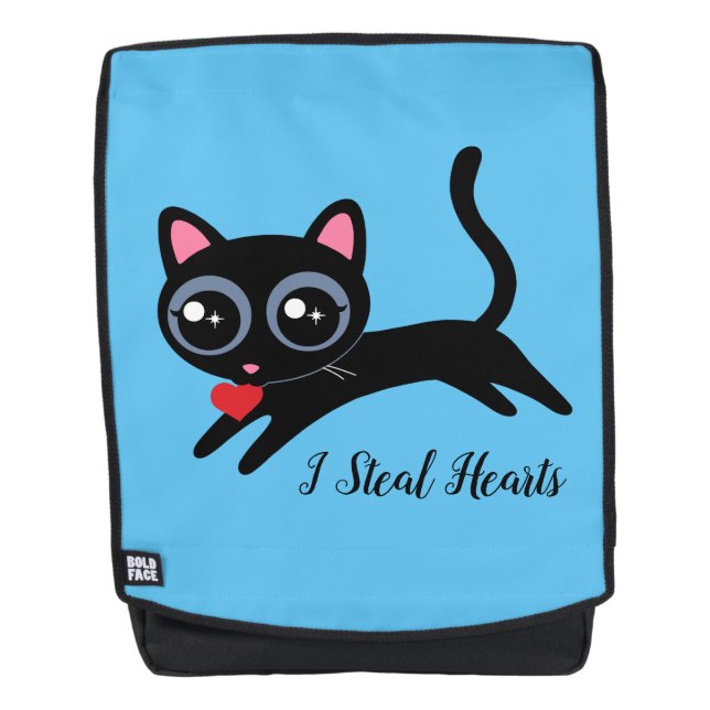Niedliche Kitty Cat I Steal Hearts Gift for Girls Rucksack (Vorderseite)