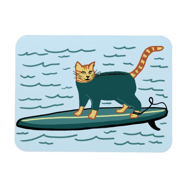Niedliche Kitty Cat Magnet (Horizontal)