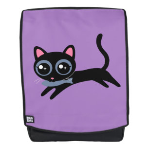 Niedliche Kitty Cat mit Fischgeschenk für Mädchen Rucksack