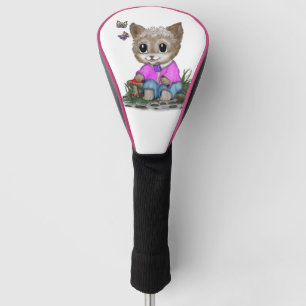 Niedliche Kitty Cat und Butterfly Golf Headcover