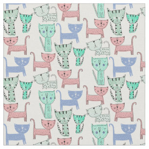 Niedliche Kitty Cats Stoff