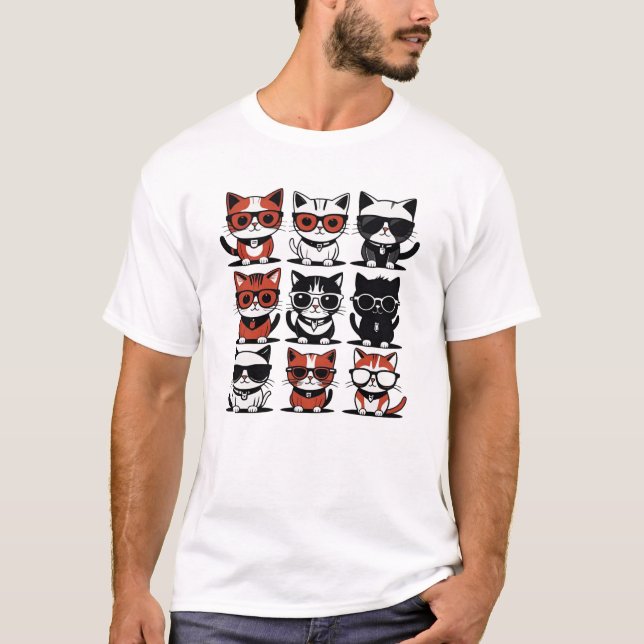 Niedliche Kitty Cats T-Shirt (Vorderseite)